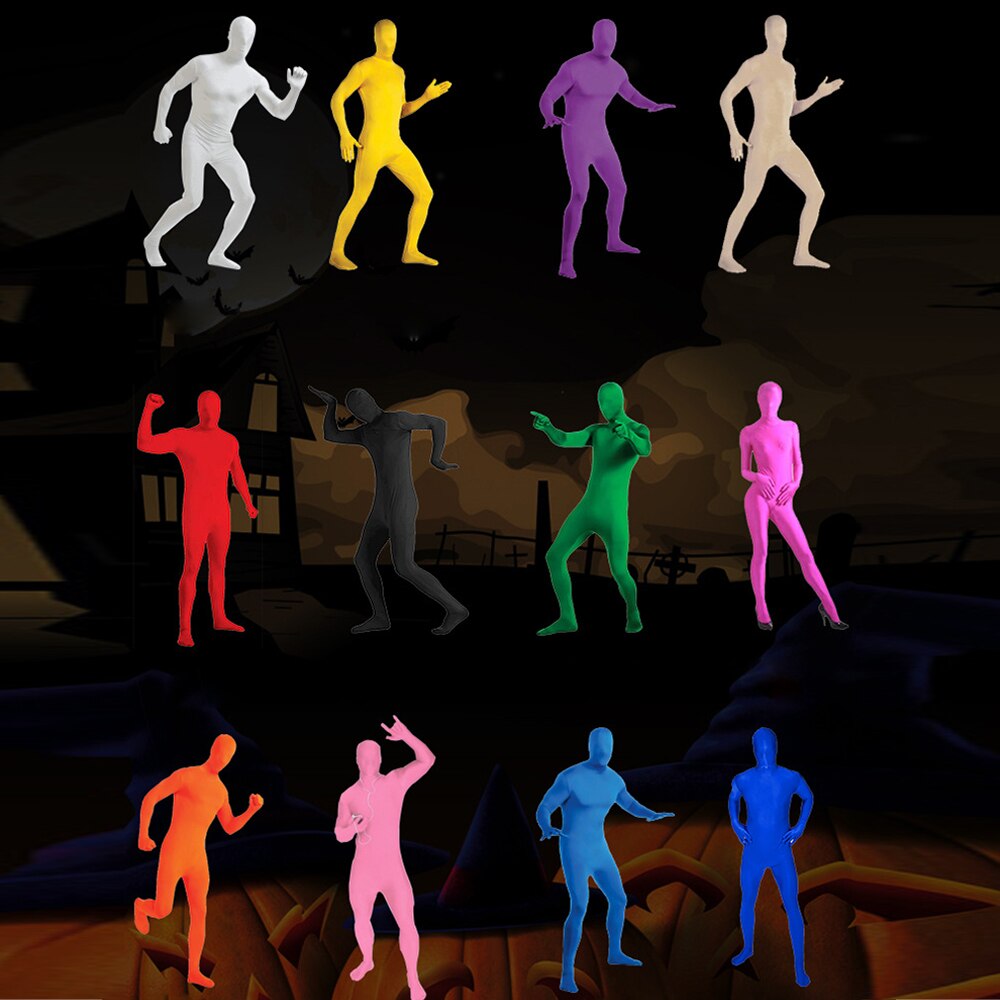Green Screen Suit Stretchy Skin Body Film Television Background Invisible Effects Tight Chroma Keying Clothes Halloween
