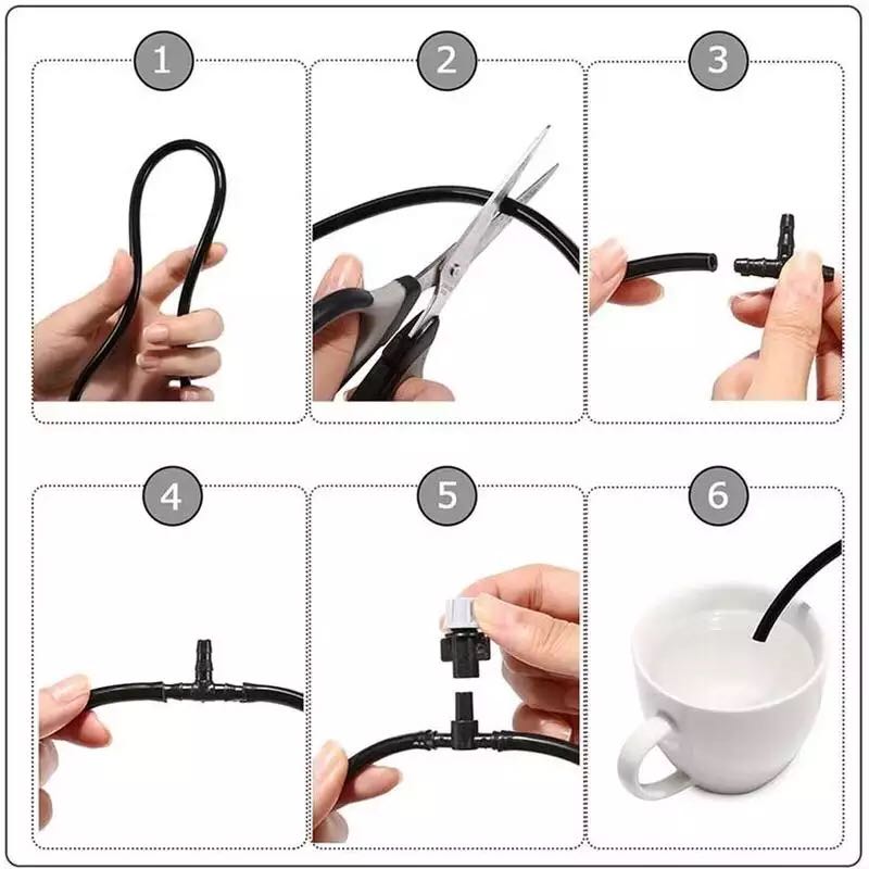 Mist Cooling Automatic Irrigation System Garden Drip Irrigation Device 5M-20M Misting Watering System Drip Kit Set