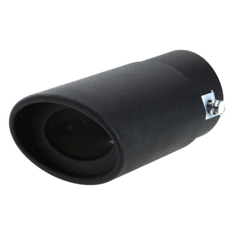 58mm universal bil bag auto udstødning lydpotte spids rustfrit stål rør hale sort krom trim liner biltilbehør lydpotter