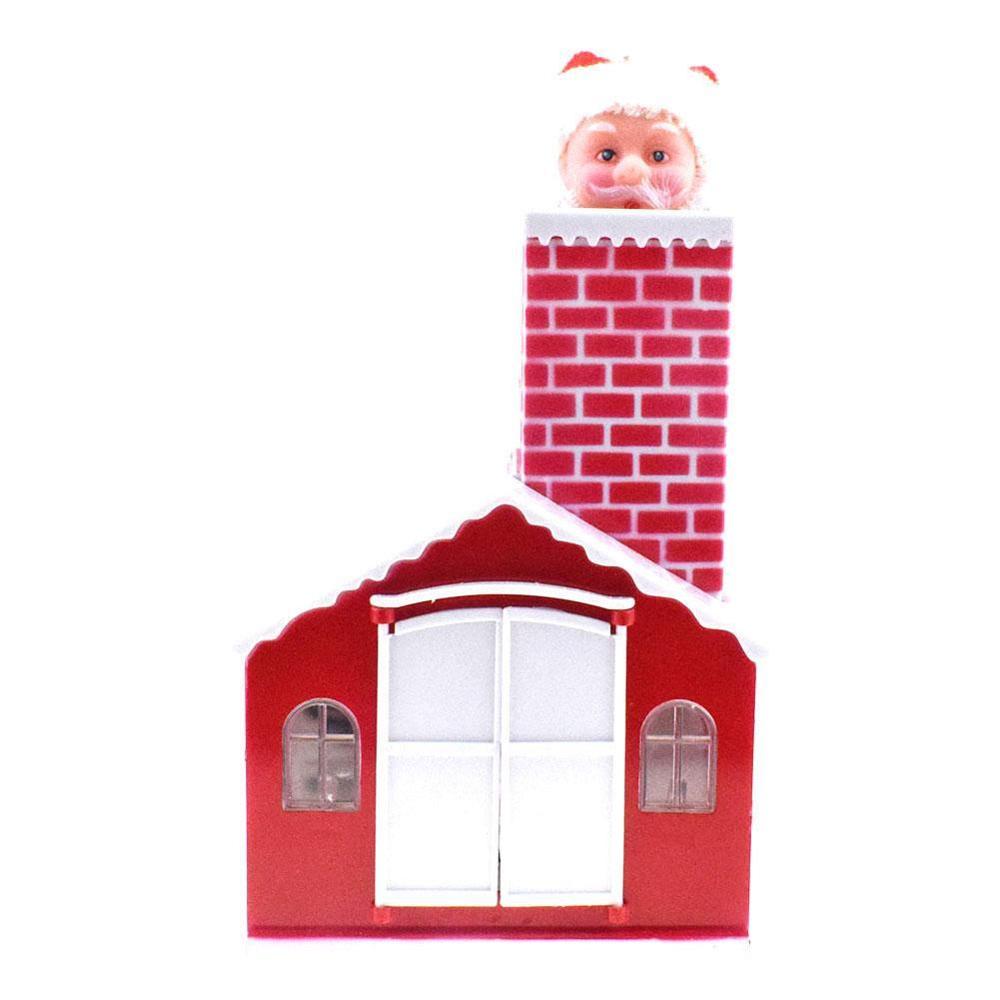 Chimney Drilling House Santa Claus Doll Toy Electric Music Santa Claus Doll Christmas Xmas Music Toy Party Decor