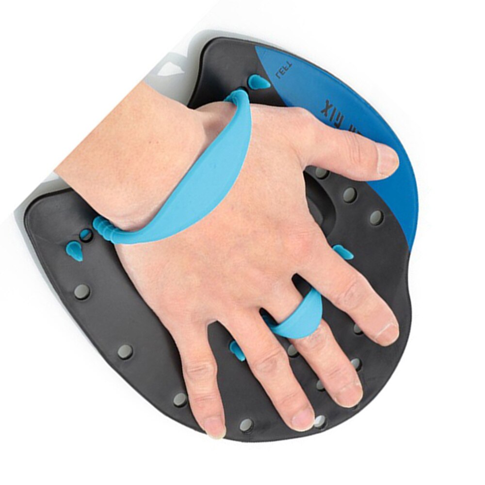1 Pair Swim Paddle Hand Paddles for Trainng Swimming Beginners Adults Kids Size (Blue)
