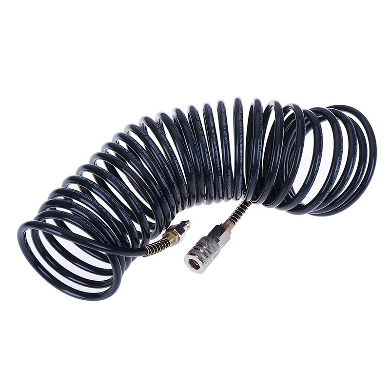 1PC 7.5M Air Hose Fittings Recoil Pneumatic Airline Compressor Quick Coupler Black High Qulaity