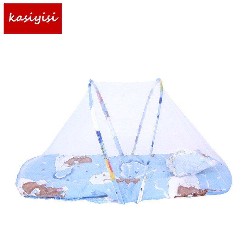 Baby Muskietennetten Vouwen Muskietennetten Zuigelingen Jonge Kinderen Slapen Pad Kussen Sprei Klamboe Cartoon Katoen Sprei