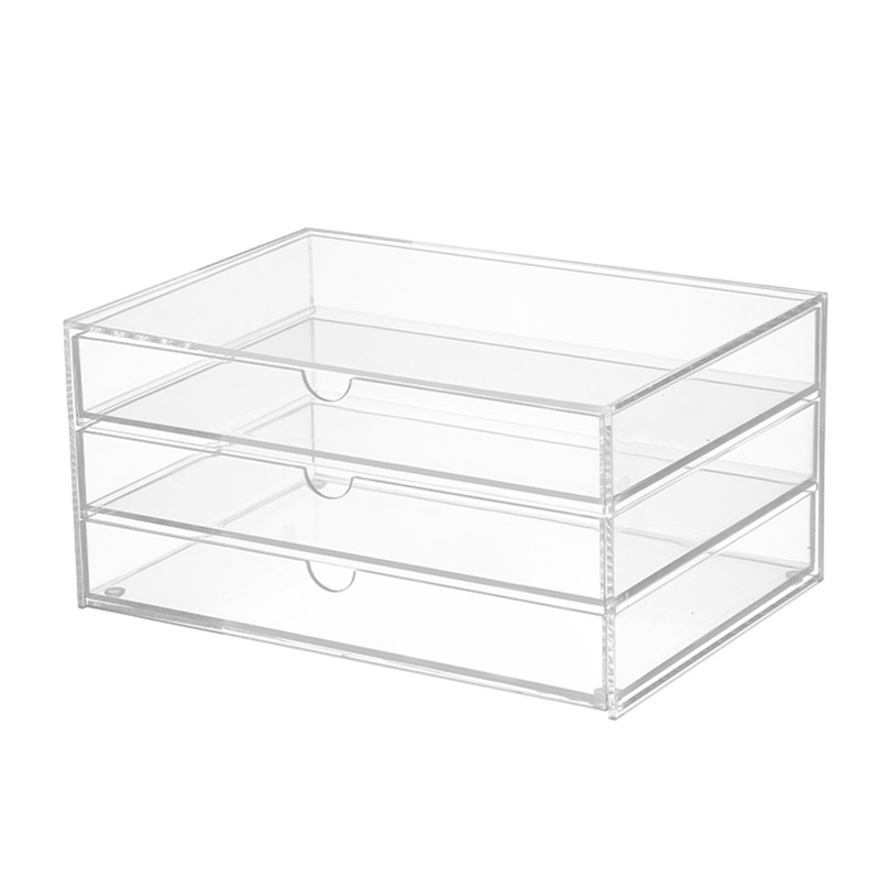 JessLab Lade Organizer, 8-Compartiment Acryl Make-up Organizer Cosmetische Opslag Sieraden Display voor Bureau Kledingkast Badkamer Ijdelheid Aanrecht Transparant