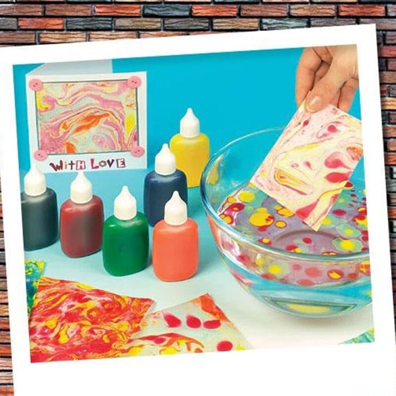 Juego de pintura con marquesina por transferencia de agua hidrográfica, Kit de herramientas de dibujo, artistas, amantes de la artesanía, bricolaje, creatividad para niños