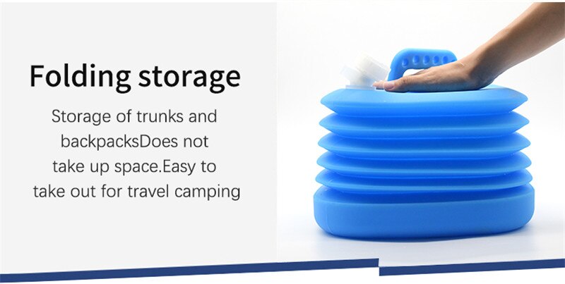 Outdoor Emmer Auto Draagbare Water Tank 14.5L Grote Capaciteit Huishoudelijke Opvouwbare Siliconen Water Opslag Emmer Auto Accessoires