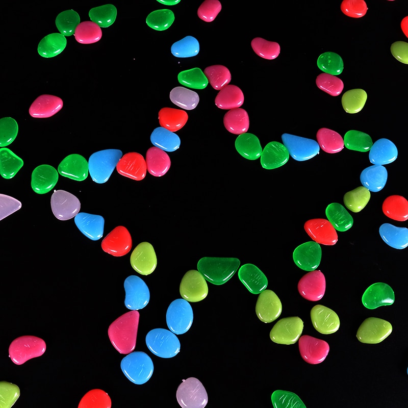 25/50pcs Glow in the Dark Garden Pebbles Glow Stones Rocks for Walkways Garden Path Patio Lawn Garden Yard Decor Luminous Stones
