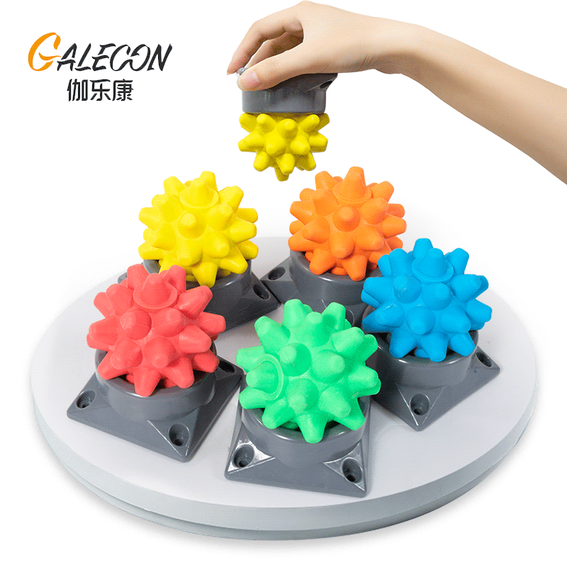 Style Portable Acupuncture Point Massage Ball with Base Relaxing Muscle Massage Ball Rumble Roller Wormwood Ball