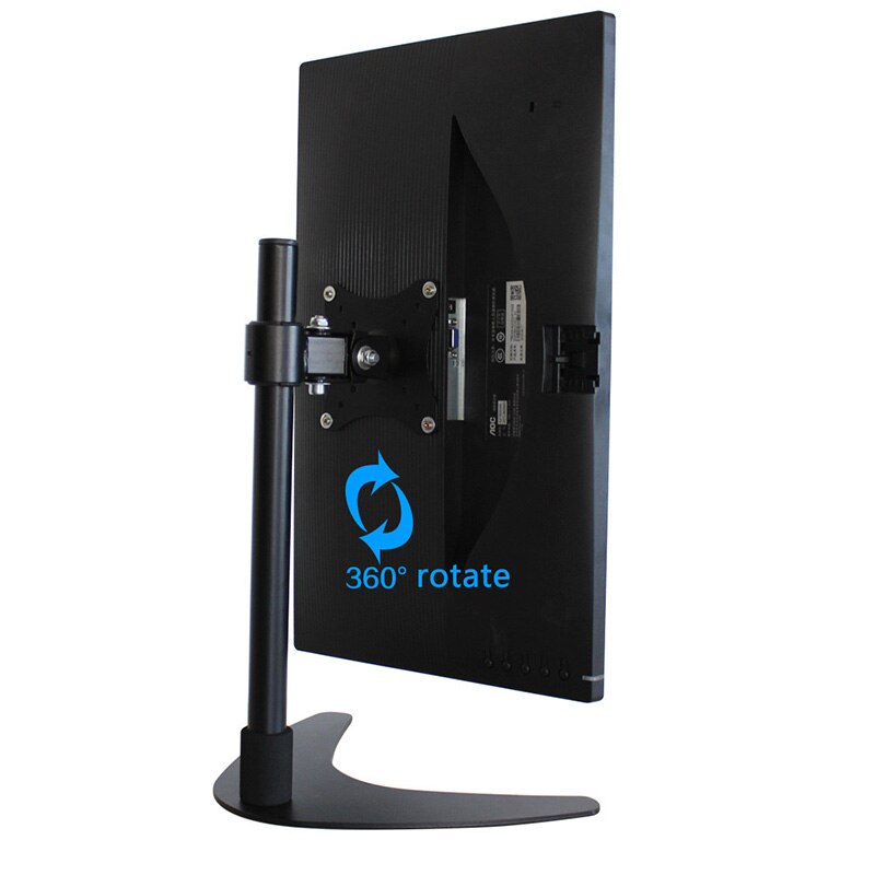 Single LCD Monitor Table Stand Floor Desk Monitor Mount Stand with Adjustable Tilt Swivel Rotation hold Screen 14&quot; to 27&quot;