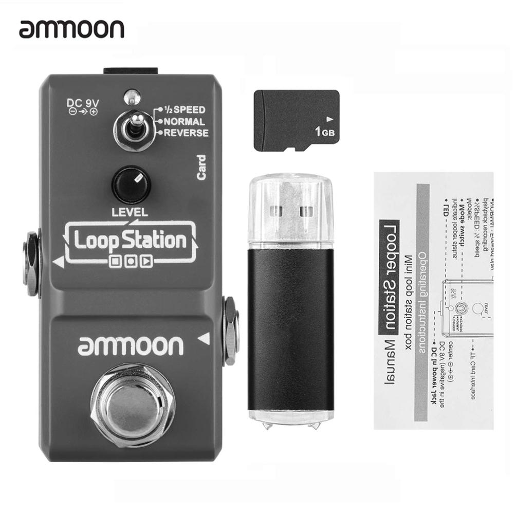 ammoon POCK LOOP Looper Guitar Effect Pedal 11 Loopers Pedal Loop Electric Guitar Pedal Reverse True Bypass Guitar Accessories: Loop StationDeepGrey