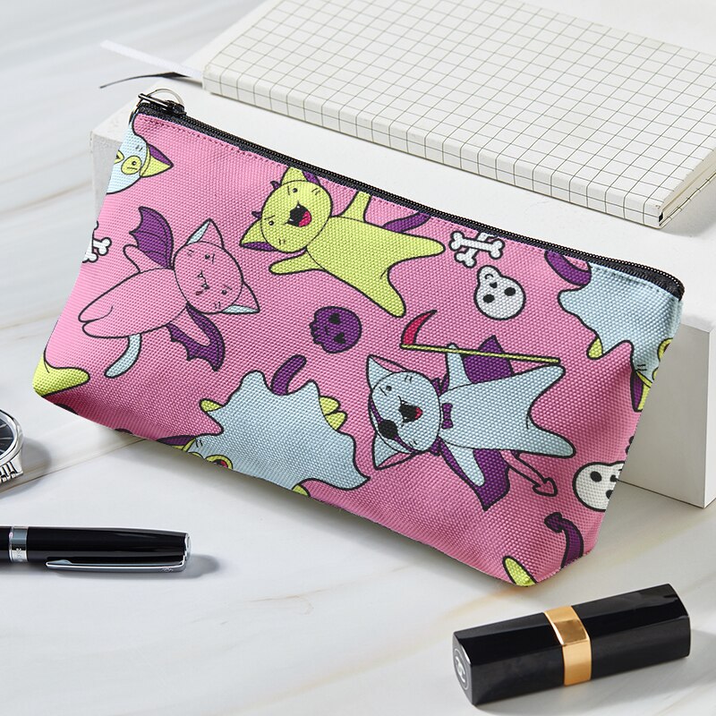 Tragbare frauen Lustige Karikatur 3D Schädel Kaninchen drucken Kosmetik Tasche Weibliche Nette machen-hoch Lagerung Beutel Organizer Schönheit Fällen