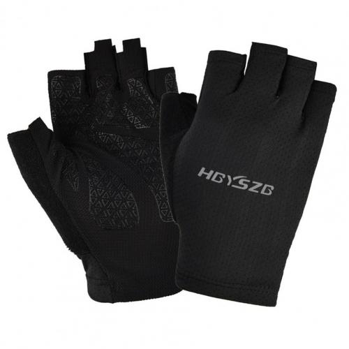 1 para rękawice rowerowe przeciwsłoneczna przeciwpoślizgowa siateczkowa tkanina Outdoor Fitness sportowy oddychające rękawice do jazdy na deskorolce luvas: Black / XL