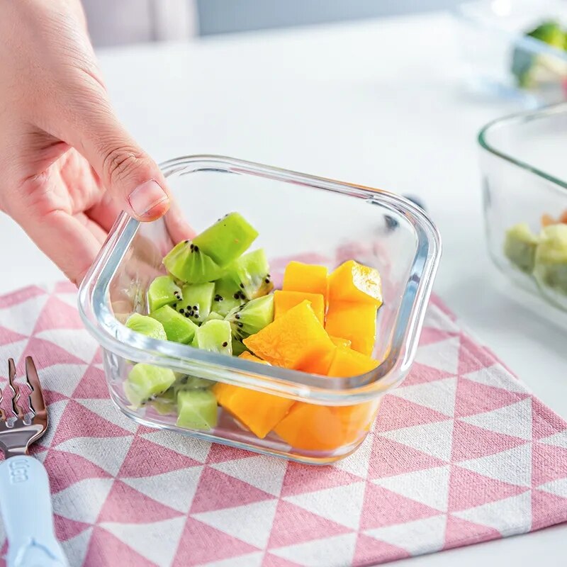Plato de vidrio templado para el hogar, placa creativa para hornear, plato de arroz, plato de verduras, horno microondas, plato especial Rectangular para pescado