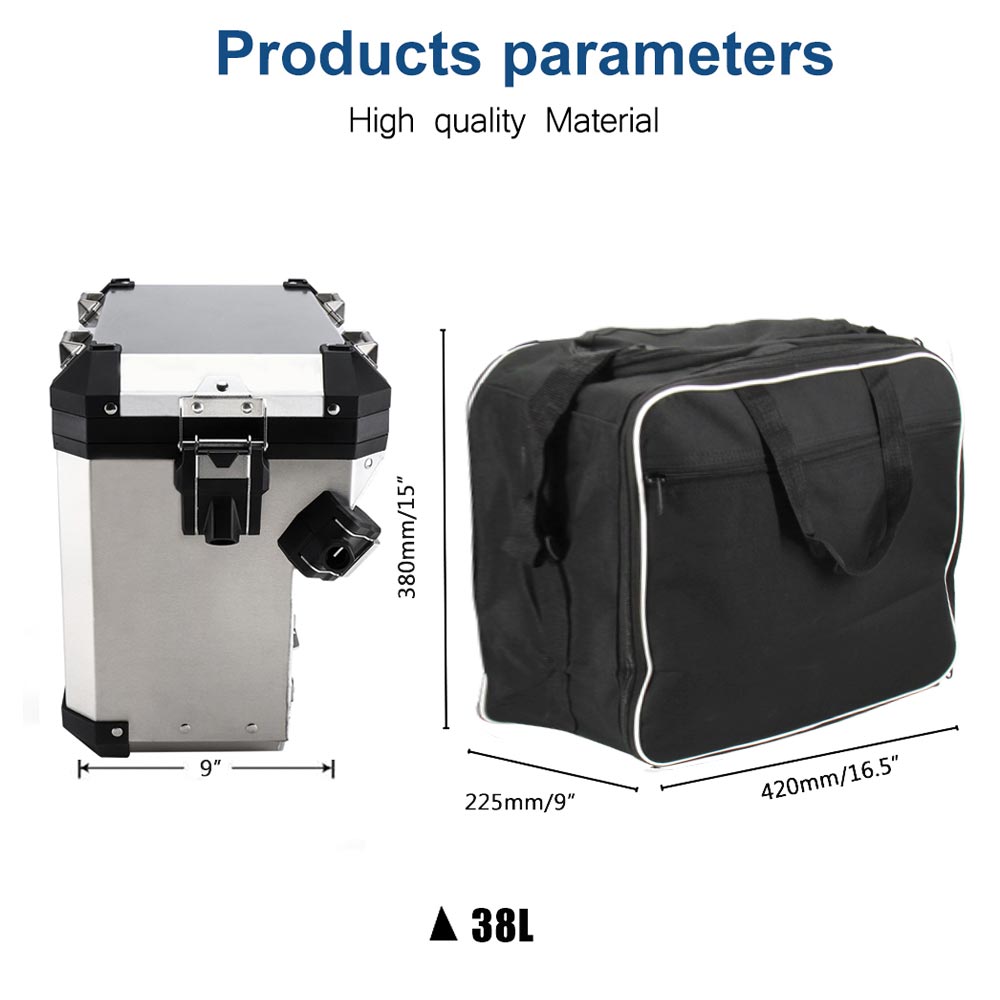 For BMW R1200GS R1250GS Adventure Motorcycle Luggage Bags for BMW GS 1200 LC Adventure R1250GS Adventure Inner Bags: 38L side box bag