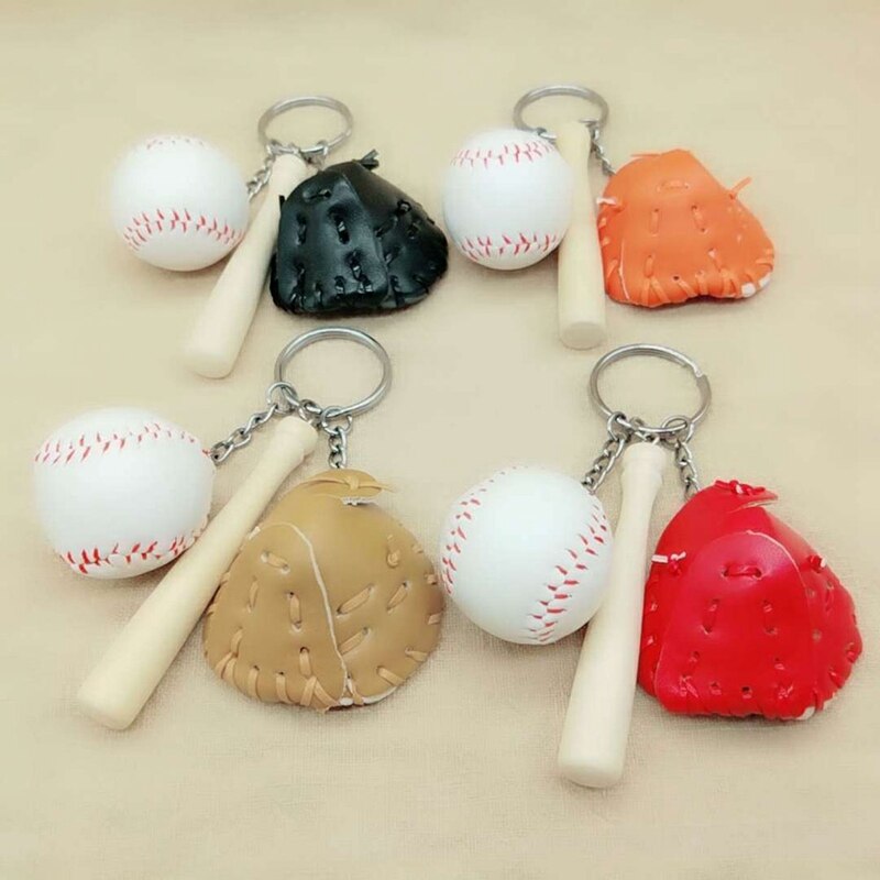 Baseball Mini Handmade Souvenir Cute Base Ball Key-chain Key Sports Chain Bike Keyring Novelty