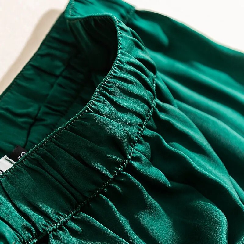 Cupro Wijde Broek Vrouwen Dunne Zomer Casual Broek Koreaanse Versie Van High-Taille Ijs Zijde Acetaat rechte Dweilen Broek