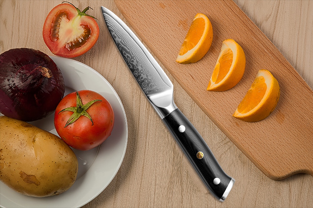 Japani  vg10 damaskusteräksinen keittiöveitsi  g10 kahva + luumun kukka paras kokkiveitsi terävä leikkuri santoku keittotyökalu