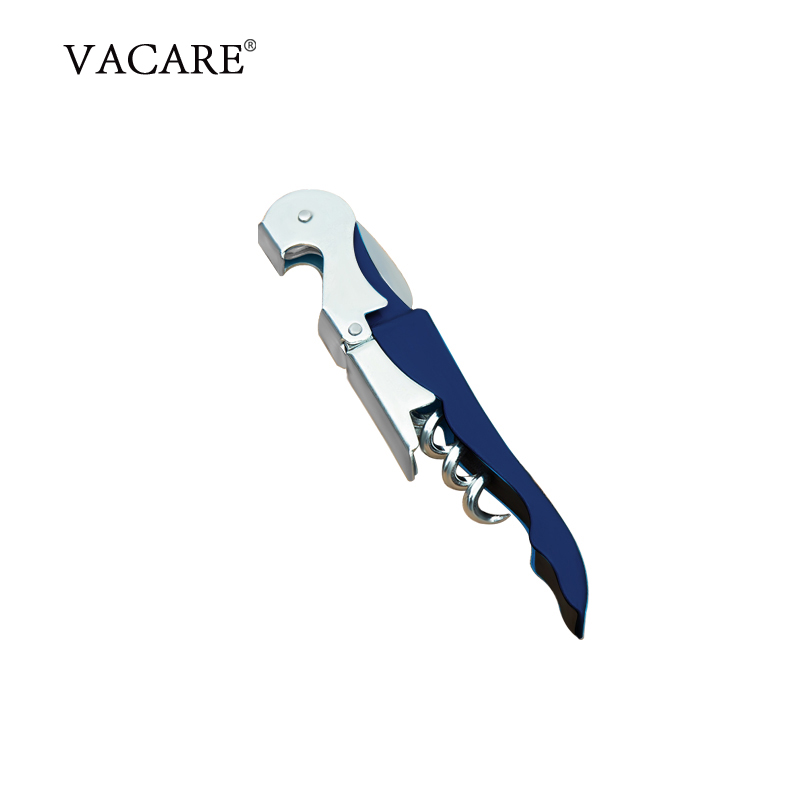 Rvs Flesopener Roestvrij Staal Wijn Opener Professionele Wijn Mes Alle-In-Een Corkscrew Bier Cap Opener: Blauw