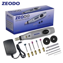 Zeodo  zd6000 mini gør-det-selv elektrisk slibemaskine boremaskine slibesæt elektriske roterende værktøjer 2w-15w træudskæring graveringspen  dc 12v ac100-240v