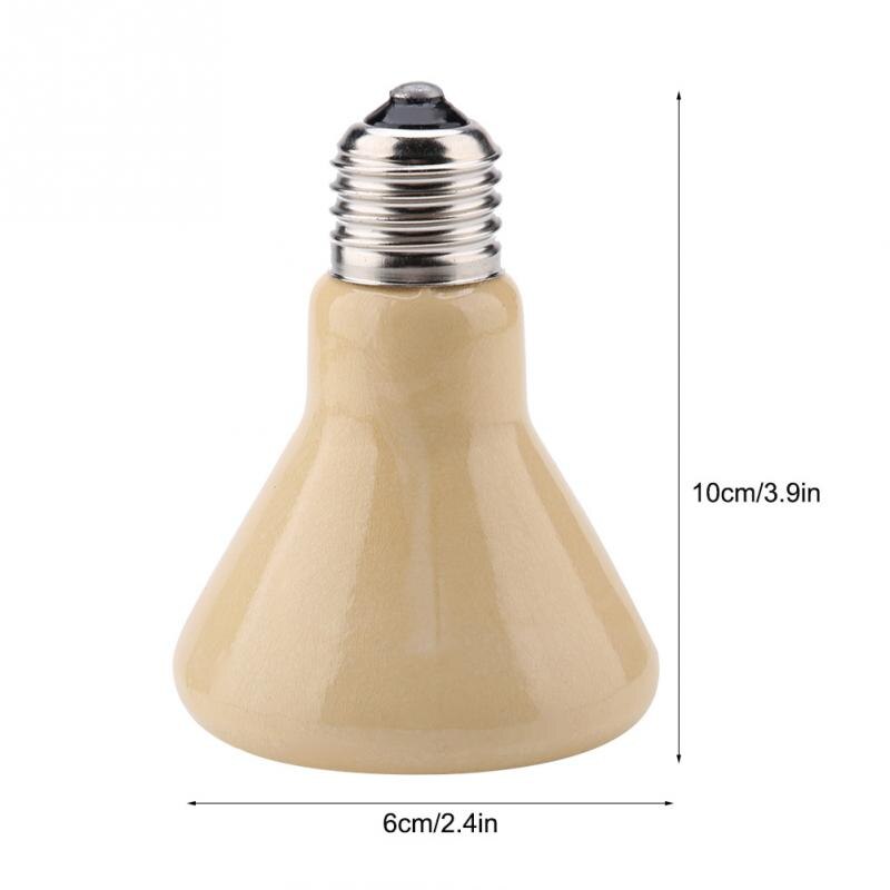 Mini E27 50W 75W 100W 150W pet heating lamp infrared ceramic transmitter heating bulb pet amphibious snake reptile lamp 220-230V