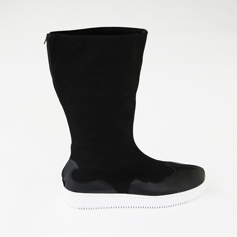 Botas de espadachín Retro Para hombre y mujer, zapatos altos de Kungfu, acolchados, con cremallera, calentador de pies, para Cosplay, color negro