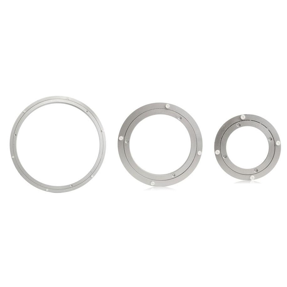 Aluminium Rotating Turntable Bearing Swivel Plate 12 Inch Silver
