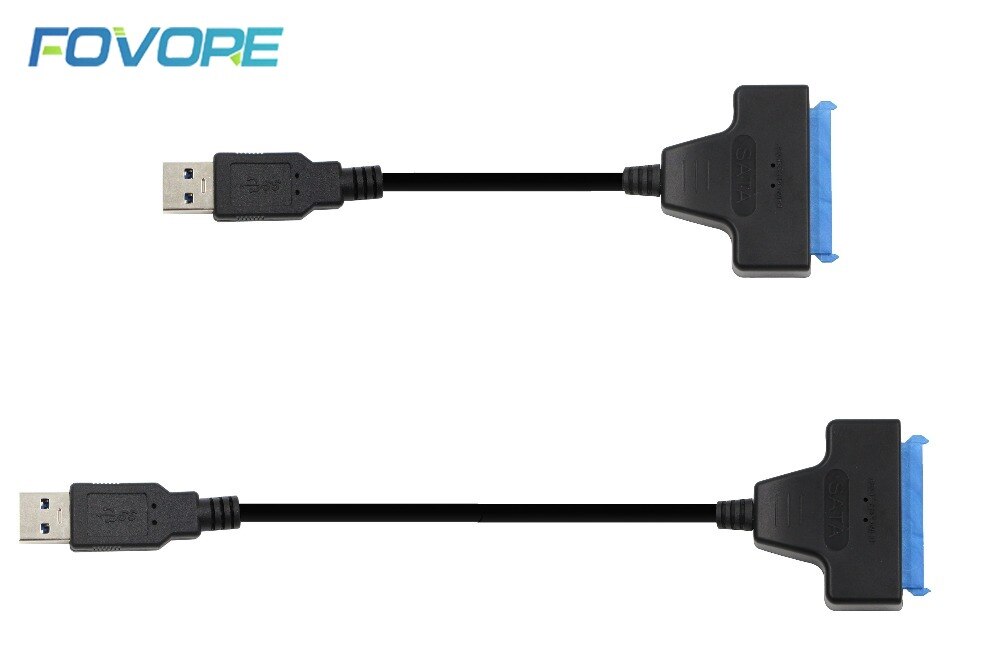 Adapter sata iii usb 3.0- kabel extern hårddisk usb till seriell ata 22- stifts omvandlare hårddisk w / uasp för 2.5 "hdd / ssd