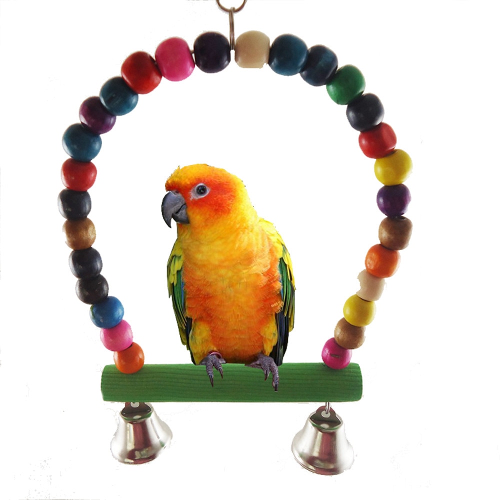 Pet Bird Parrot Parakeet Budgie Cockatiel Cage Climbing Ladder Hammock Swing Toys Hanging Toy bird accessories