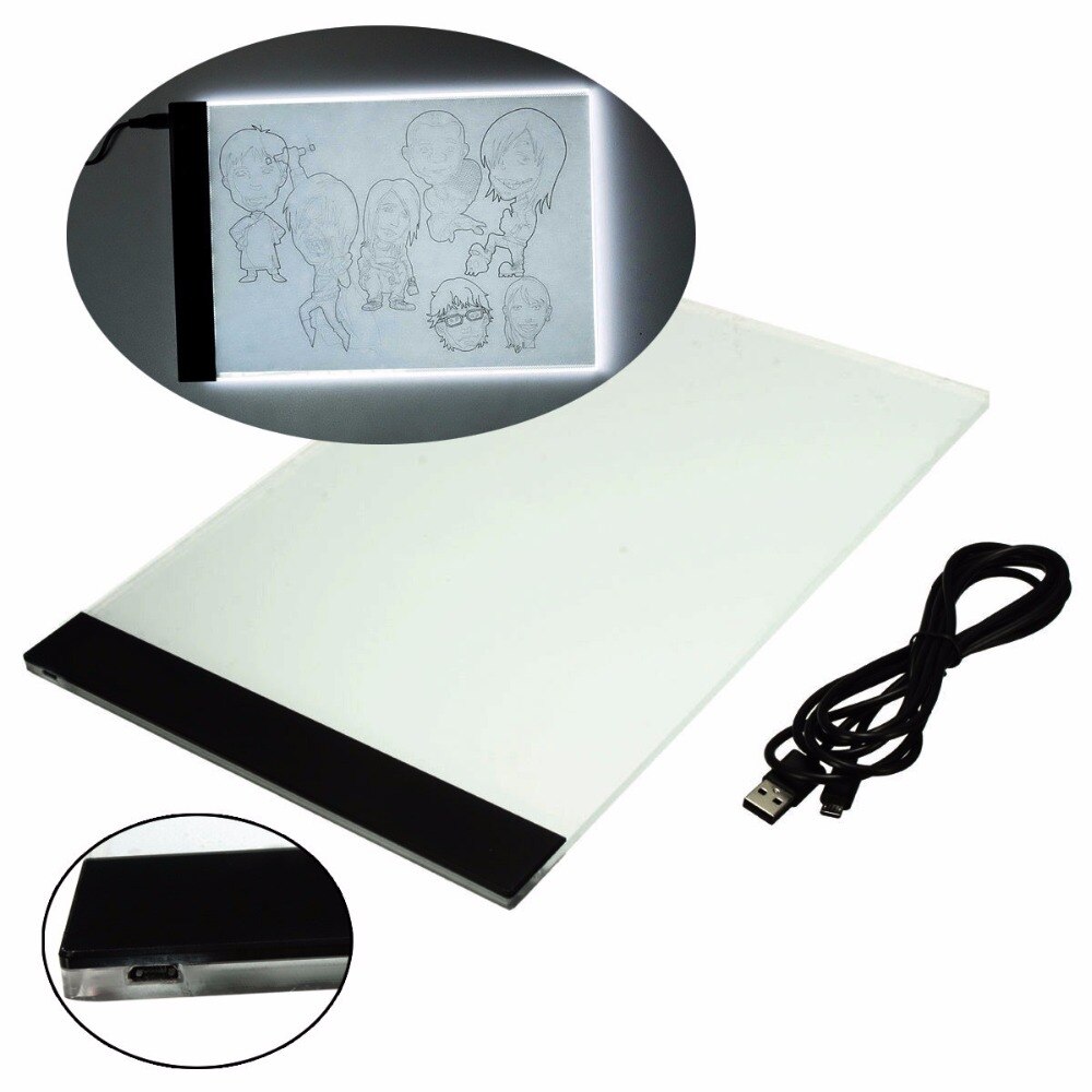 Tablette légère Ultra mince de 3.5mm, tampon de lumière LED a4, tampon de lumière LED de point de croix de peinture de diamant: a4 led light pad