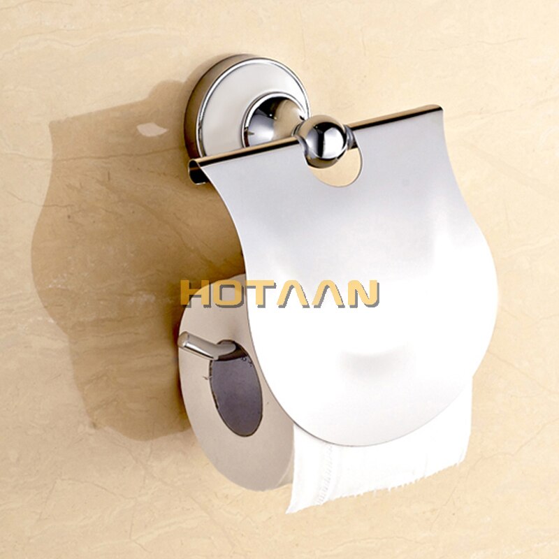 Wandgemonteerde toiletrolhouder badkamer rvs rolrolhouders met deksel chromen badkameraccessoires