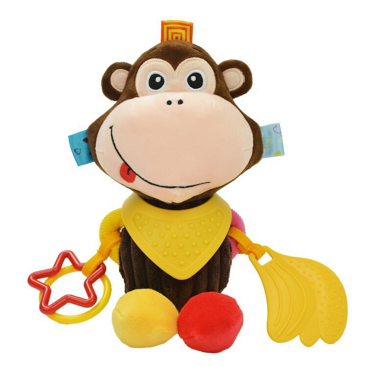 Authorized Authentic SOZZY 7 Designs Multi Function Baby Rattle Bell Infant Baby Crib Stroller Hanging Toy: Monkey