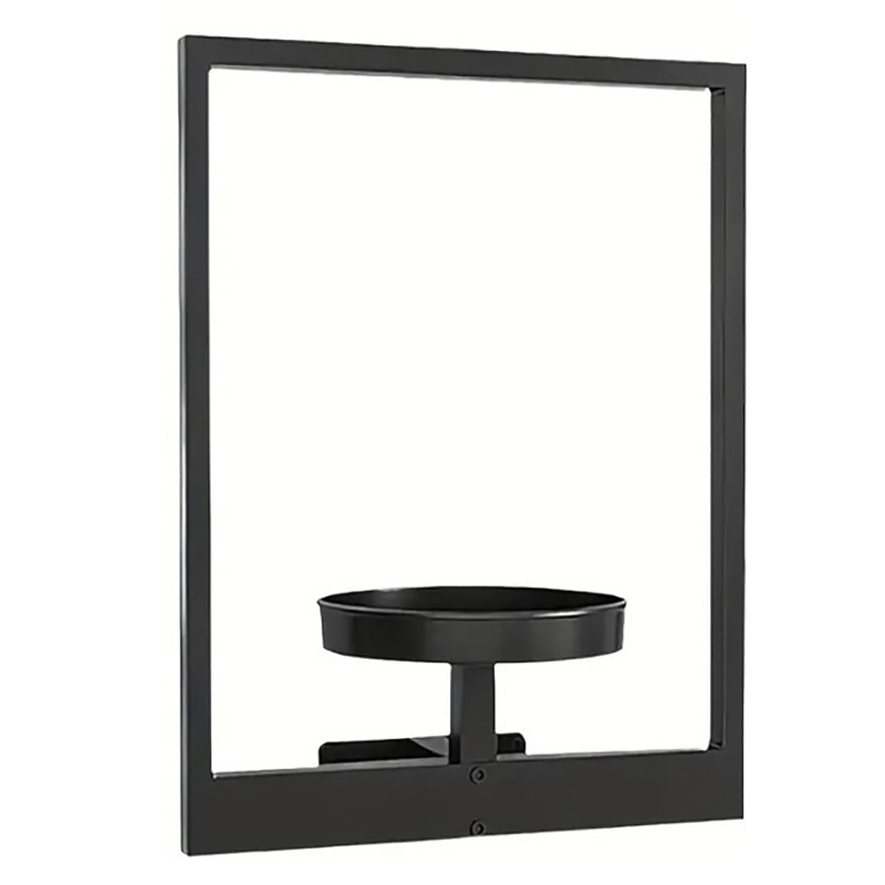 Metal Plant Wall Frame Photo Frame Wall Planter Wall Mounted Succulent Planter Stylish Metal Window Plants Holder For Home Decor: black