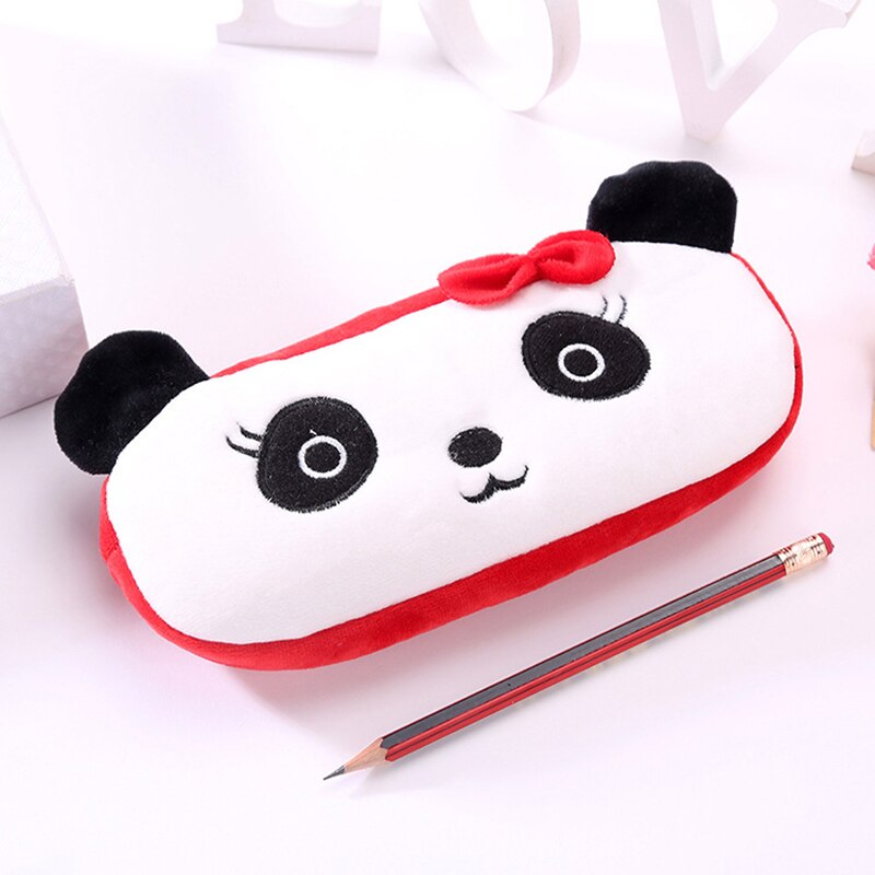 FUDEAM Soft Plush Cartoon Women Long Coin Purse Cute Zipper Girl School Stationery Pencil Case Usb Cable Storage Bag Key Wallet: Panda