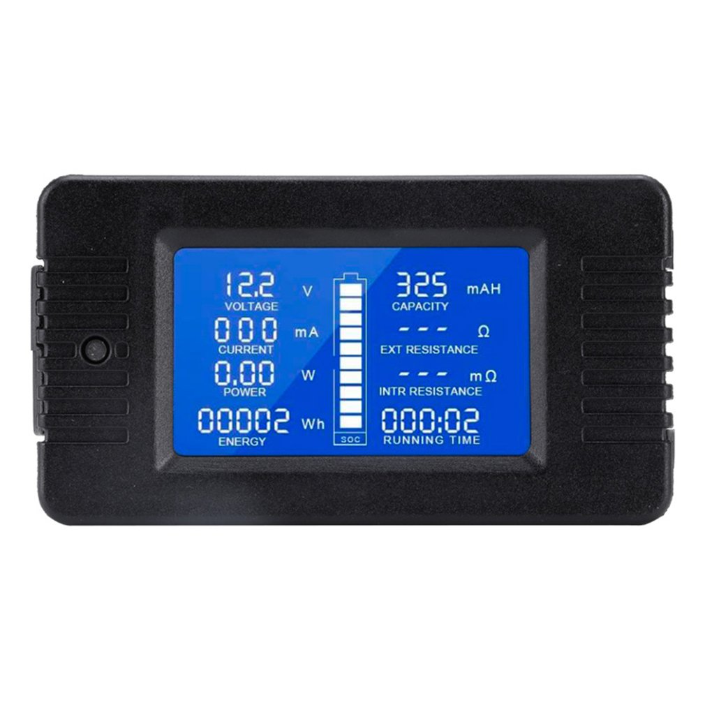 LCD Display DC Battery Monitor Meter 0-200V Voltmeter Ammeter Fit Cars RV Solar Durable DC Battery Monitor