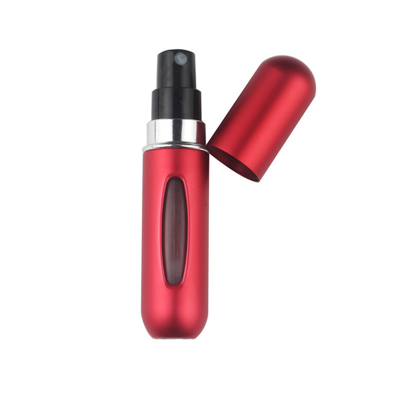 5ml Portable Mini Aluminum Refillable Perfume Bottle With Spray Empty Cosmetic Containers With Atomizer For Traveler