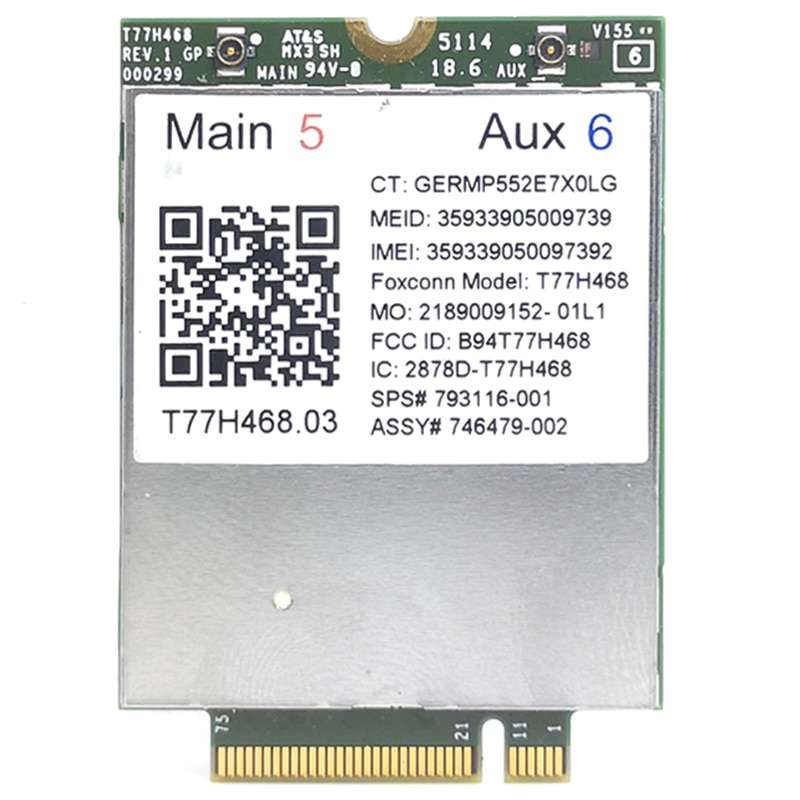 4G Module LT4211 T77H468 GOBI5000 Lte/EV-DO/Hspa + Wwan-kaart Sps: 793116-001 Voor Hp LT4211 Elitebook 740 750 820 840 850 G2/810 G3: Default Title