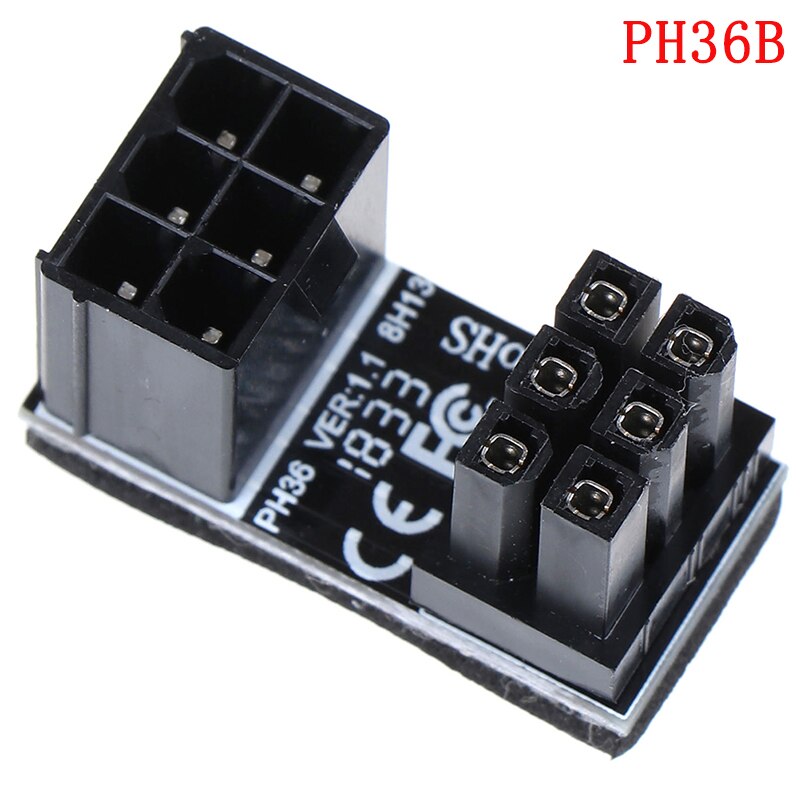 Graphics Card Power Supply Connector 6PIN Adapter 180Degree Turning
