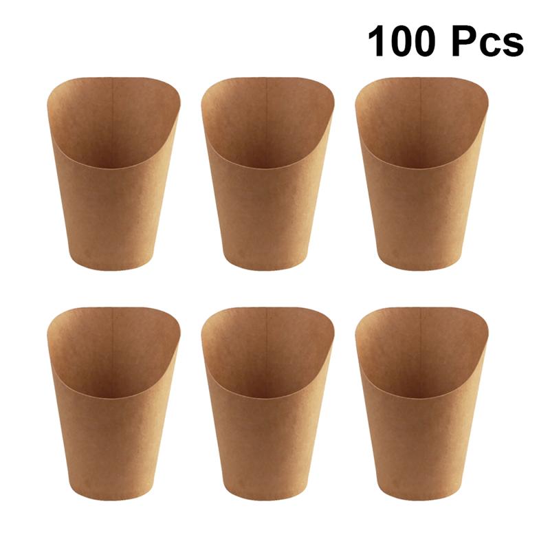 100pcs 14oz Kraft Paper Cup Holder Disposable Take... – Grandado