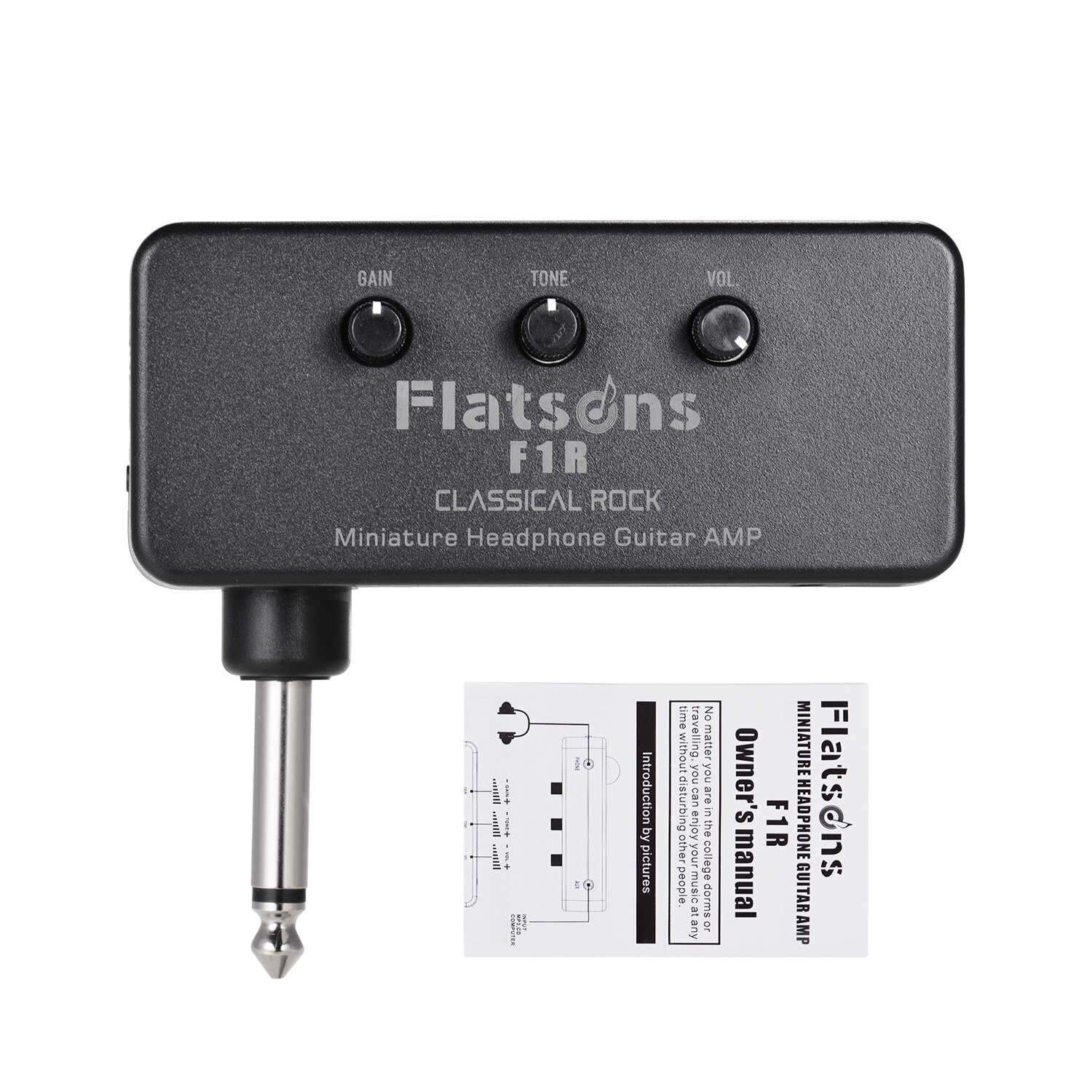 ammoon Multi-effects Guitar Headphone Amplifier Rechargeable Pocket Headphone Guitar Amp with 3.5mm Jack for Guitar Amplifier: Flatsons F1R