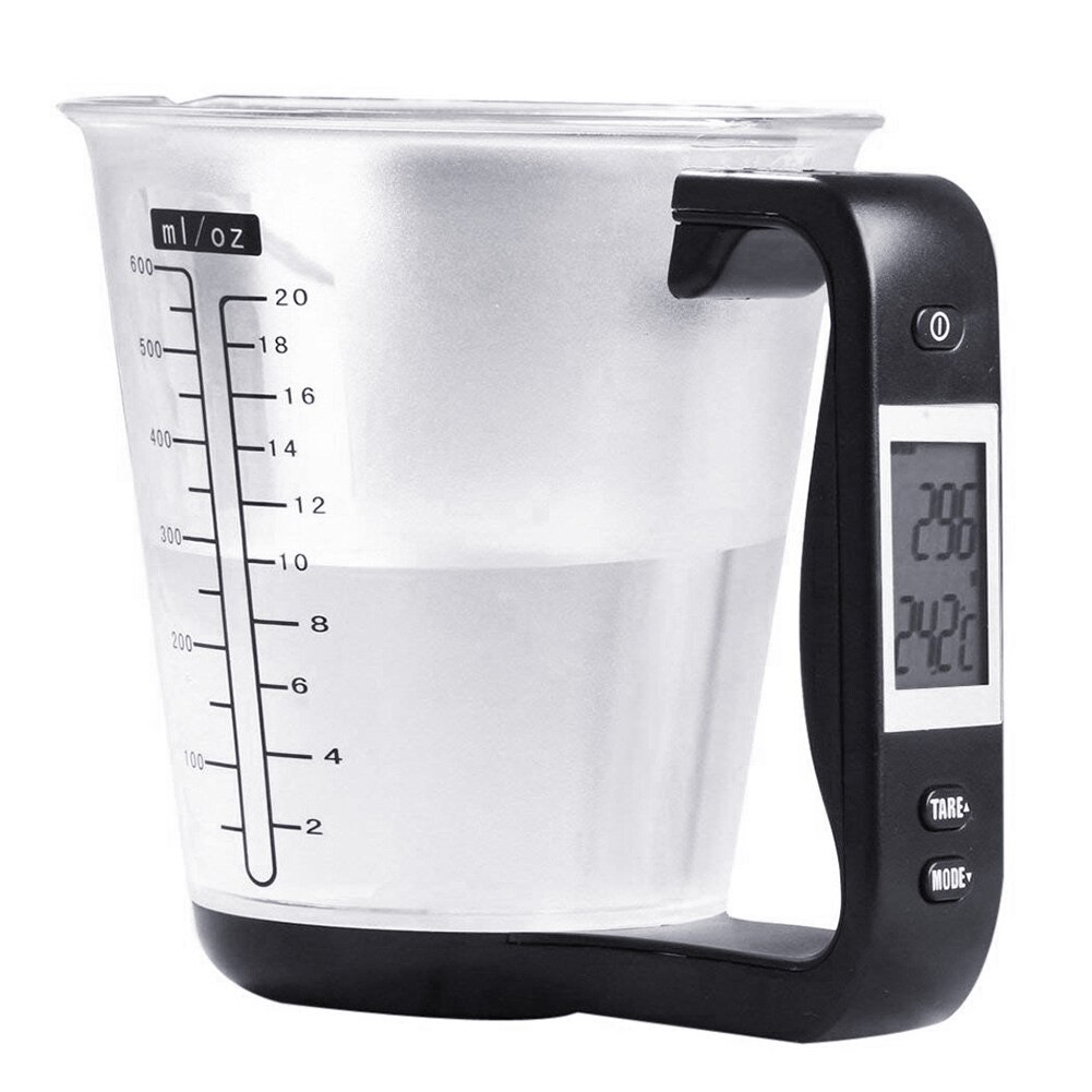 Digital Measuring Cups Electronic Kitchen Scales Tool with LCD Display BDF99: Black