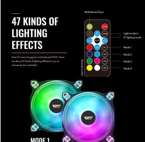 Aigo darkflash  cf8 pro dator pc väska rgb fläkt klar ram aura sync 120mm fläktar tyst dator kylning cpu kylare argb led fläkt