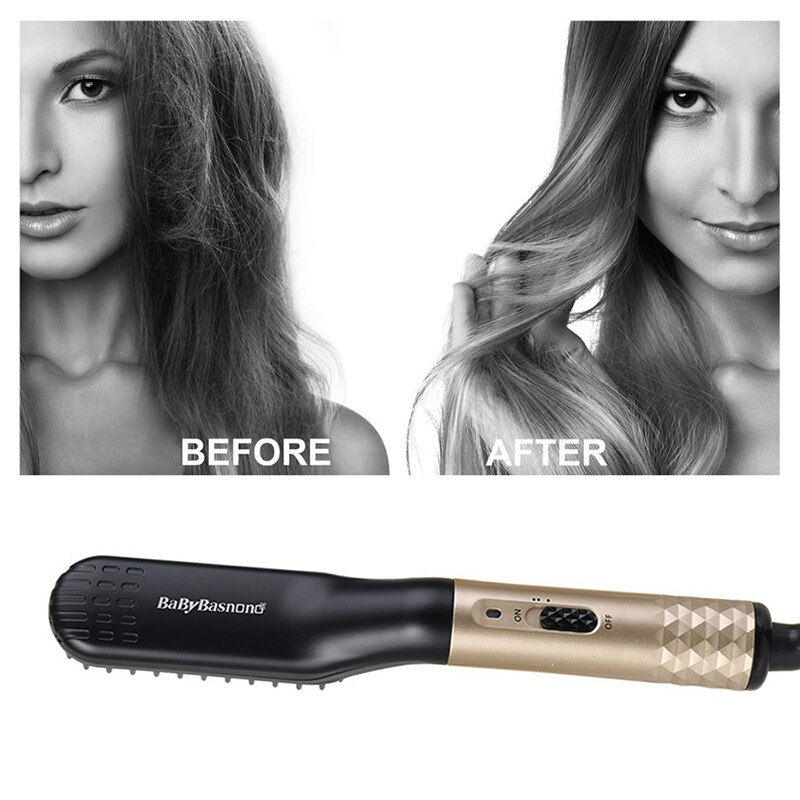 Multifunctional Hair Straightening Comb Beard Grooming Kit Hair Curler Comb Brush Quick Beard Hair Styler For Men Styling Tool