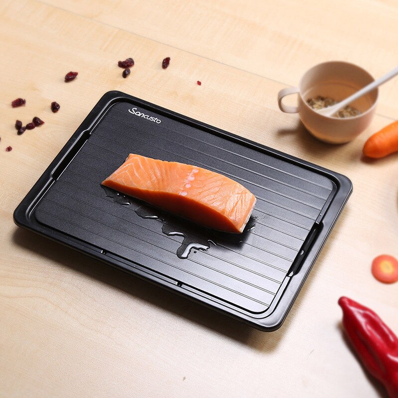 Fast Defrosting Tray with Cleaner Frozen Meat Defrost Food Thawing Plate Board Kitchen Tool B1