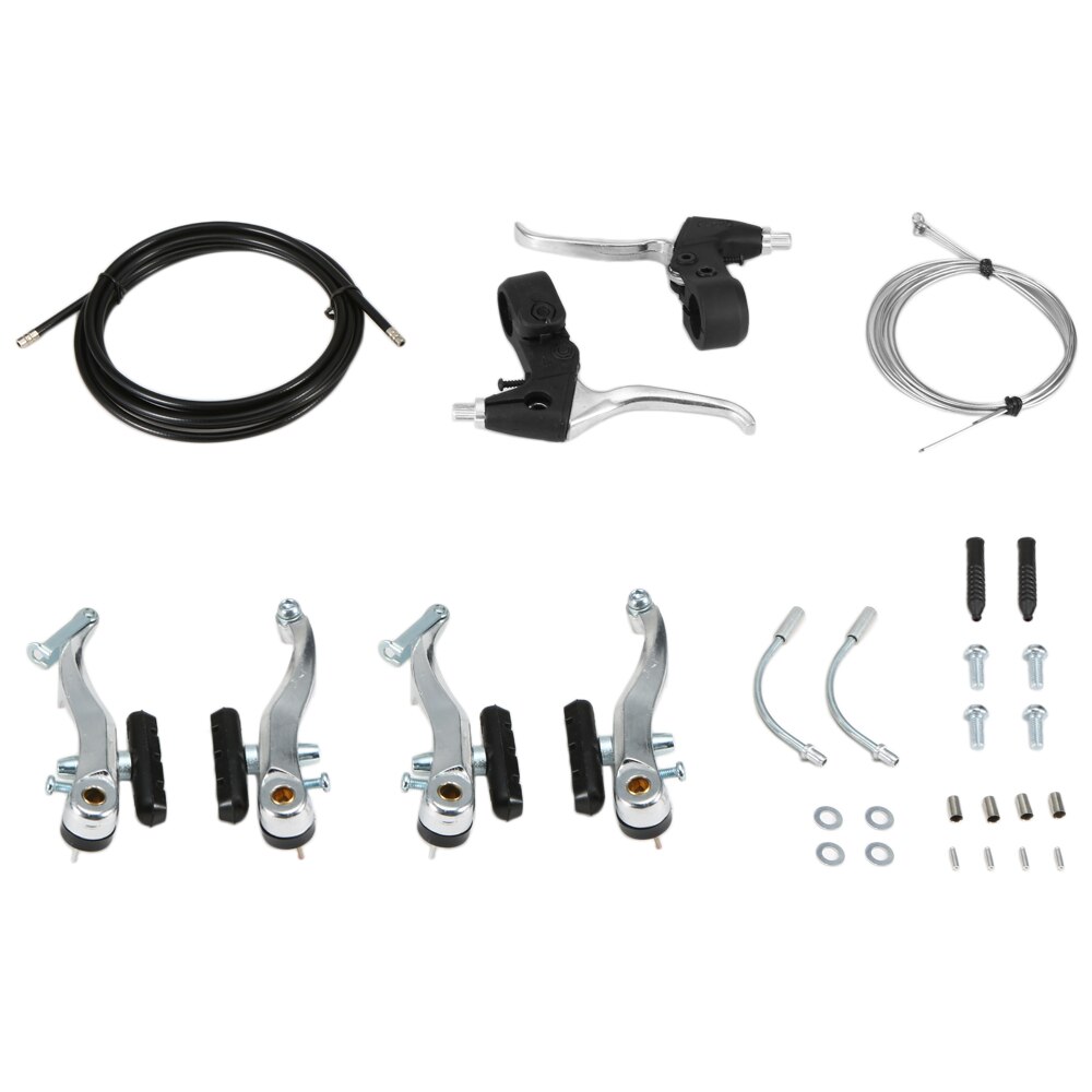 Cykel v-broms &amp; bromsspakar &amp; kabel cykling styre kort broms kopplingsspak växelkabel vajer &amp; spolning av landsvägscykelbroms