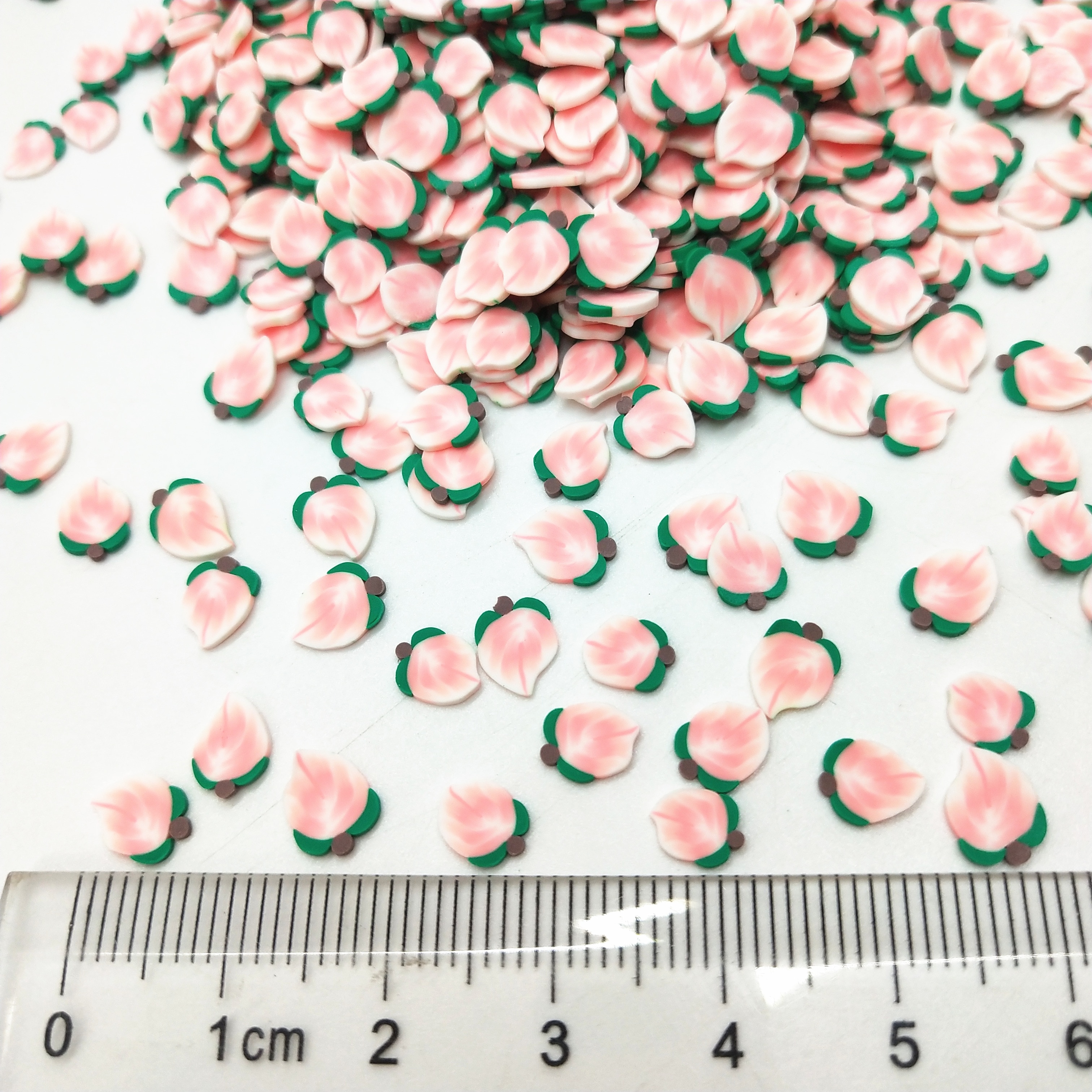 20g/lot 5mm White Pink Peach Polymer Clay for DIY Crafts Plastic Klei Mud Particles Fruit Clays