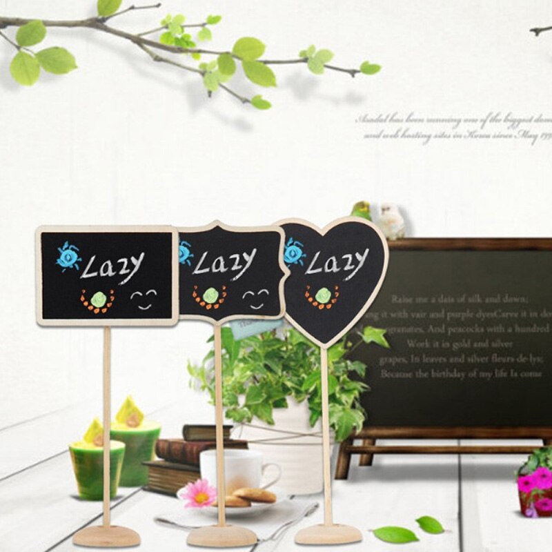 5 stk mini tavle tavle i træ med standplads bryllup bord nummer skilt  gq999