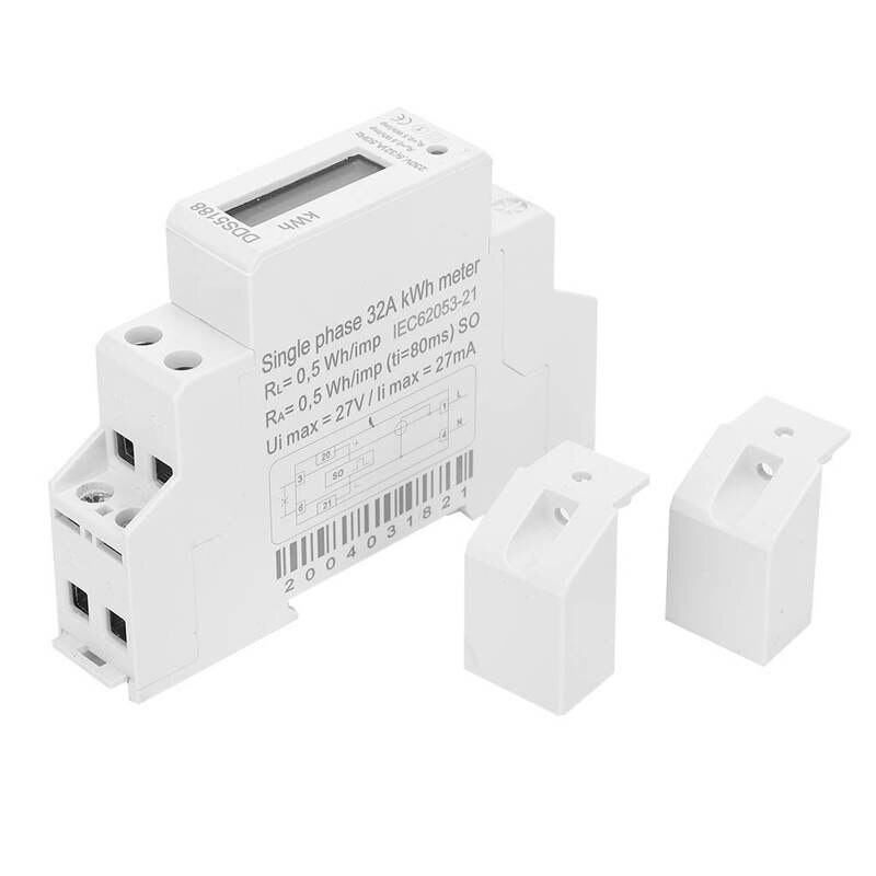 Watt-Hour Meter Smart Miniature Single-Phase Electricity LCD Display DDS5188 230V Watt-Hour Meter