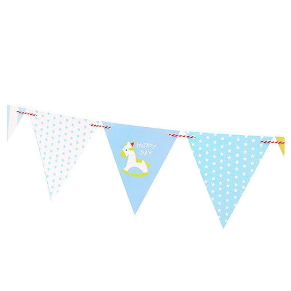 1 sett fargerikt papir/klut flagg banner & flagg krans blomsterbunting bannere gjør det selv-barn bursdag/bryllupsfest dekorasjon rekvisita: H03