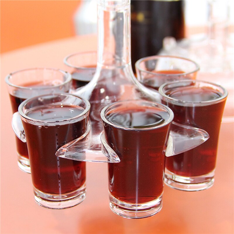 6 schuss Glas Dispenser Halter Wein Whisky Bier Dispenser Rack Bar Zubehör Caddy Schnaps Spender Party Spiele Trinken Tools