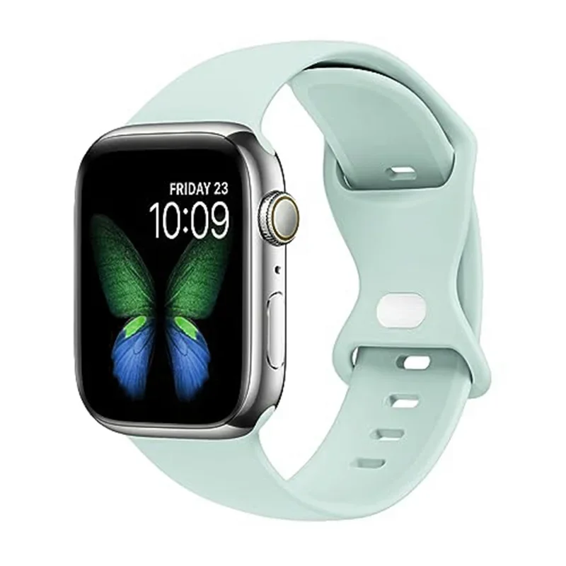 Sportarmband för apple watch-band 44mm 45mm 41mm ultra 2 49mm 40 38/42mm 46mm silikonarmband iwatch-serien 10 7 9 8 6 5 4 3 se: Vit ljusstift / 14mm